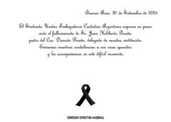 Comunicado de Fallecimiento