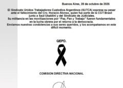 Comunicado de fallecimiento